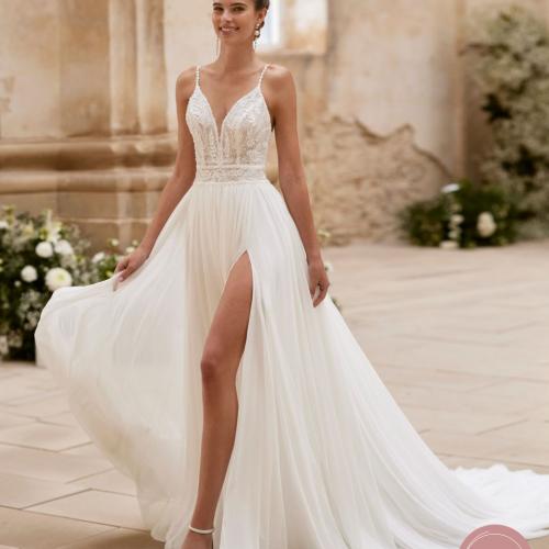 Robe de mariée style Bohème dentelle dos alma novia - Marie Et Vous