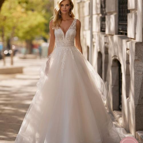 Robe de mariée Princesse dentelle tulle perles luna novias - Marie Et Vous