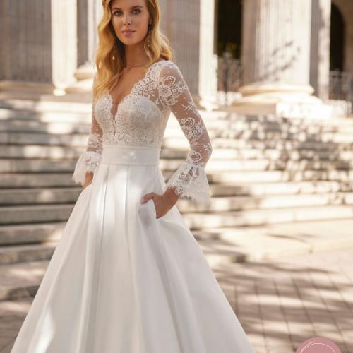 Robe de mariée Princesse dentelle manches longues  - Marie Et Vous